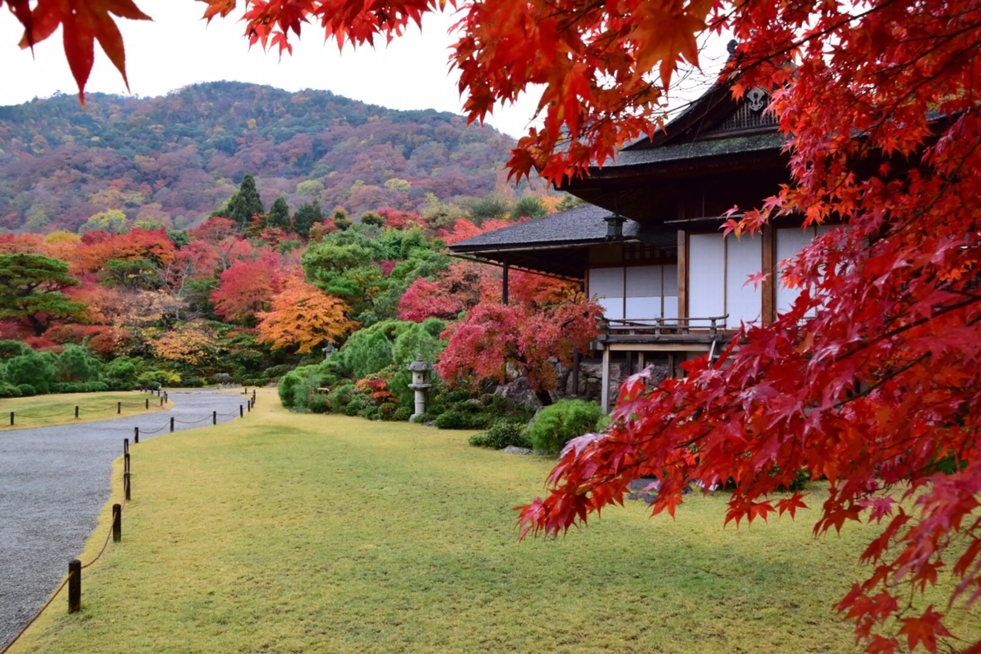 【大河内山荘庭園】紅葉